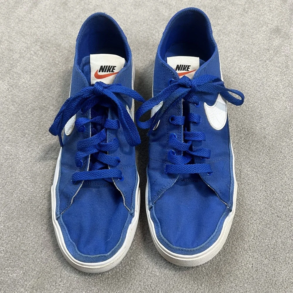 Nike Court Legacy Canvas Mens Blue White Low Top Sneakers CW6539-401 Size 8.5